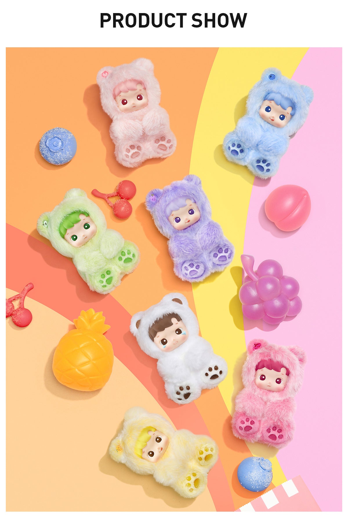 HACIPUPU Gummy Bear Series-Vinyl Plush Pendant Blind Box