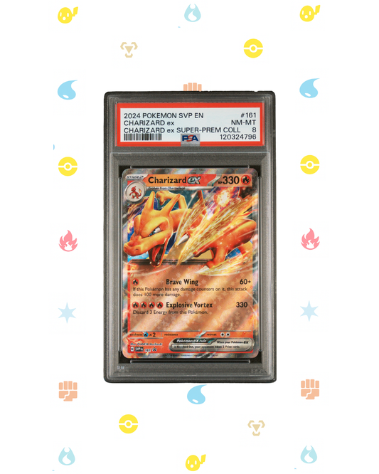 CHARIZARD EX 161 - PSA 8