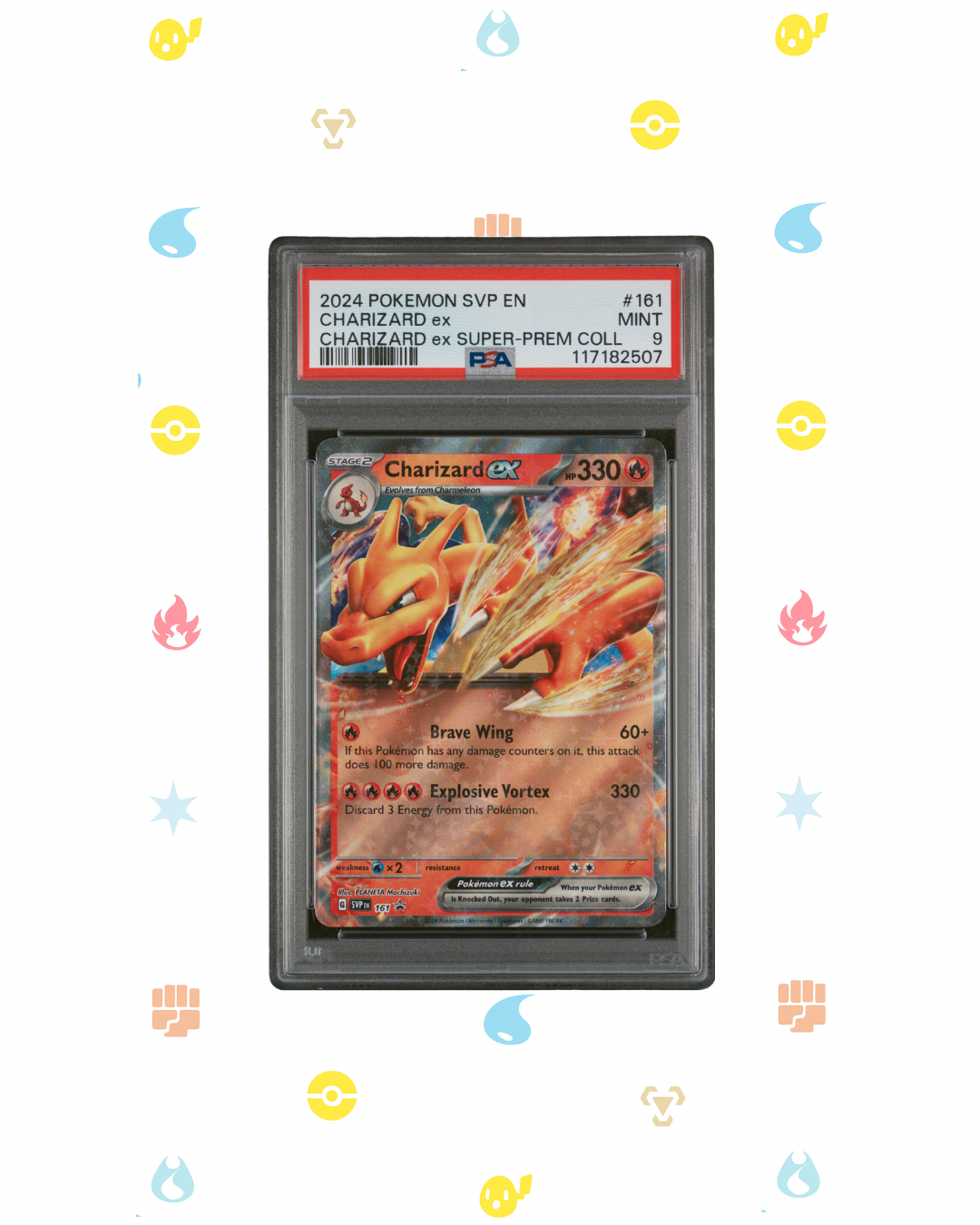 CHARIZARD EX 161 - PSA 9