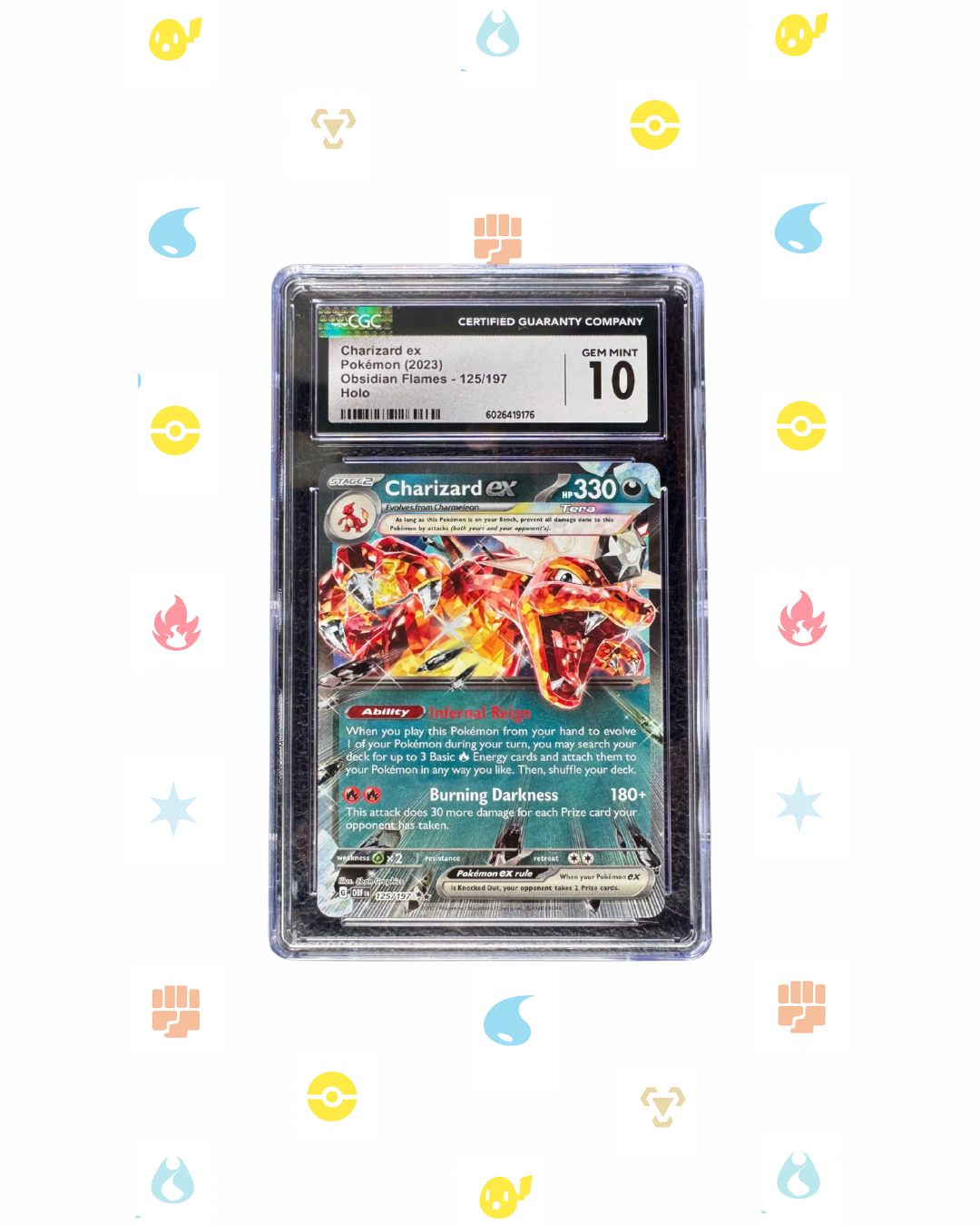 Charizard ex – CGC 10 Gem Mint – Obsidian Flames Holo