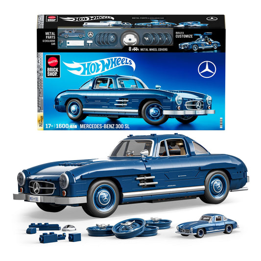 Hot Wheels Brick Shop Mercedes-Benz 300 SL Building Set