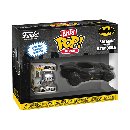 Bitty Pop! Armored Batman with Batmobile