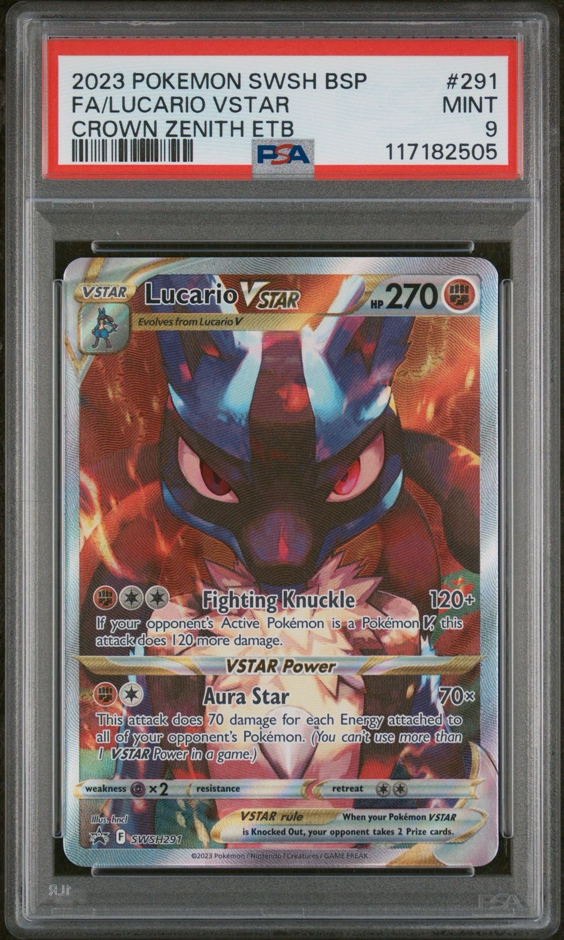FULL ART/LUCARIO VSTAR 291